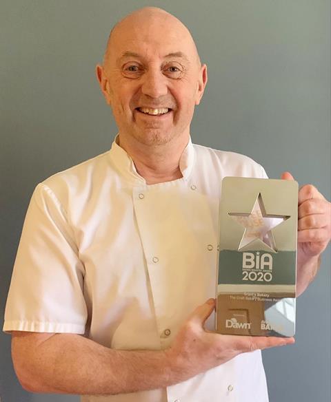 Andrew Cotterell with his 2020 Baking Industry Award