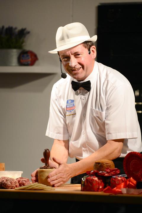 Dickinson & Morris MD Stephen Hallam MD demonstrates how to make a Melton Mowbray pork pie during a food festival in 2017