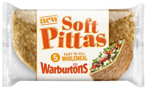 Warburtons Soft Pittas Wholemeal