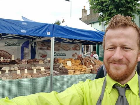 Seasons Bakery owner Dan Nemeth at market stall