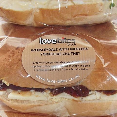 Love Bites - Wensleydale with chutney roll
