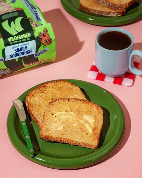 Wildfarmed Simply Sourdough slices on a plate