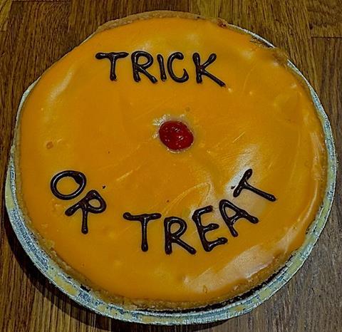 Trick or Treat Bakewell Tart
