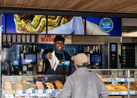 Greggs - Staff serving at Tesco