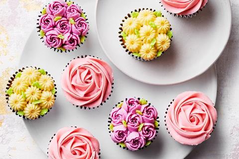 Waitrose floral cupcakes