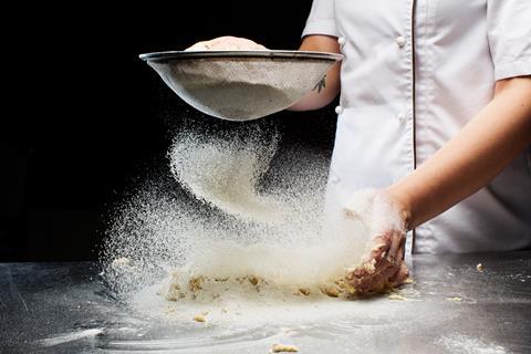 Sieving flour