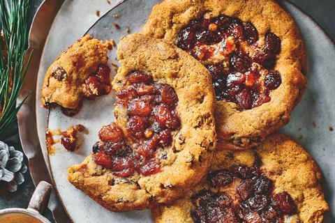 M&S Mince pie cookies see a spiced cookie topped with mincemeat