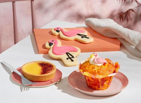 Tropical Muffin, Passion Fruit Tart and Flamingo Shortcake