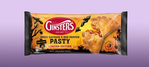 Ginsters Spicy Sausage & Red Pepper Pasty  2100x946