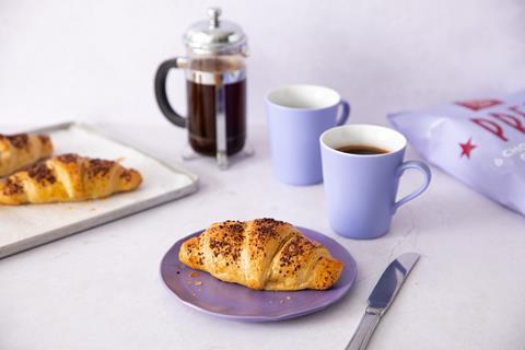 Pret bake at home chocolate croissant with coffee