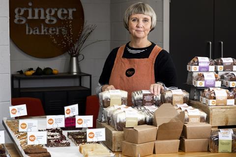 Lisa Smith of Ginger Bakers with a selection of bakery treats