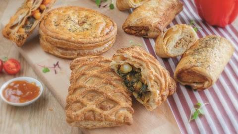 A selection of Aryzta savoury pastries