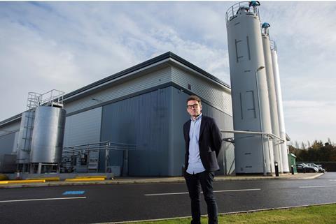 Jason Geary outside the new site in Leicester