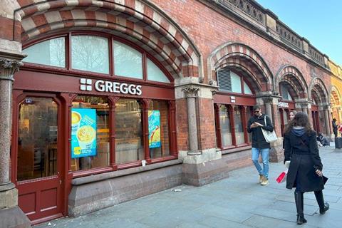 Greggs - Shop at Kings Cross St Pancras station in London - 2100x1400