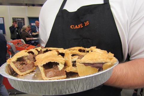 Pies made at the bakery