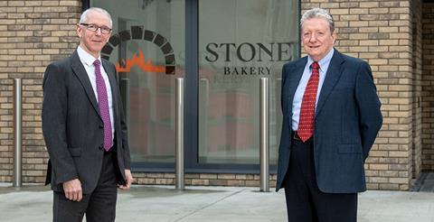 Ronan McNamee (left), owner of Stone Bakery with Brian Dolaghan from Invest NI