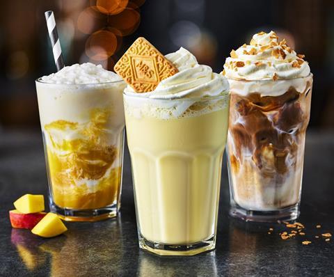 M&S Cafe Custard Cream Milkshake Mango & Coconut Cooler