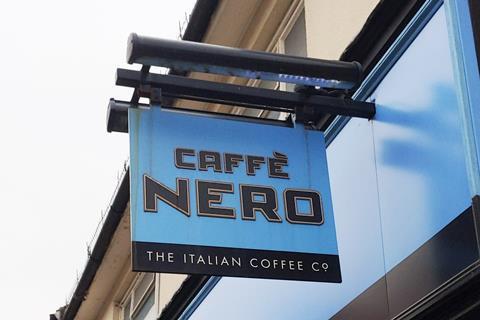 A Caffe Nero store sign