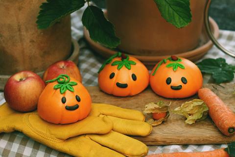 Steamed buns from Bun House that look like pumpkins