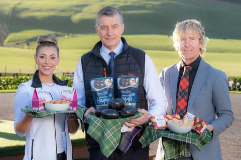L-R Mrs Tilly’s sales & marketing director Lauren Paterson, Simon Howie founder Simon Howie, and Walker’s Shortbread technical director Richard Walker 2100x1400