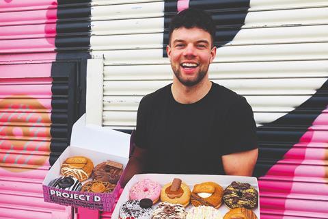 Matthew Bond from Project D with doughnuts