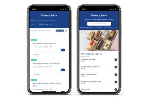 Patisserie Valerie click & collect service