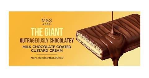 M&S - Outrageously Chocolately Custard Cream pack shot