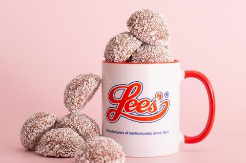 Snowball meringue treats in a Lees branded mug