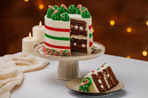 Candy Cane Hot Chocolate Cake, Patisserie Valerie