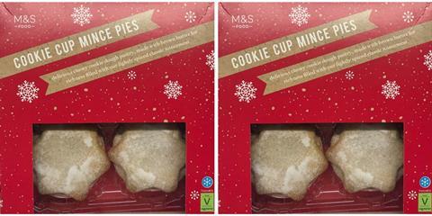 M&S cookie cup mince pies