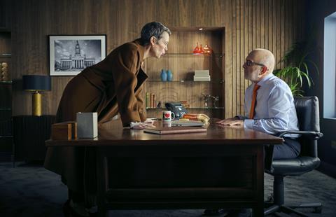 Olivia Colman in Warburtons crumpet advert with Jonathan Warburton