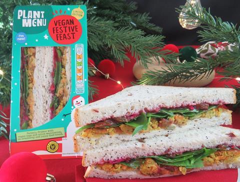 Aldi's Plant Menu Vegan Feast Sandwich