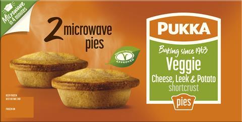 Pukka veggie microwave pies