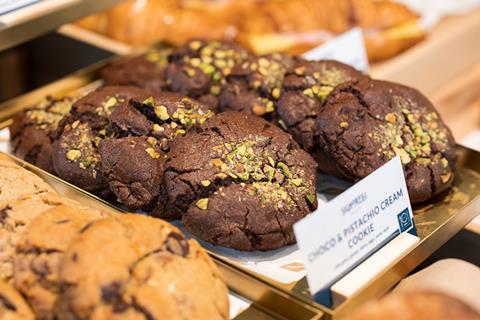 Signorelli Bakery - Cookies range displayed at Wood Wharf site in London's Canary Wharf district