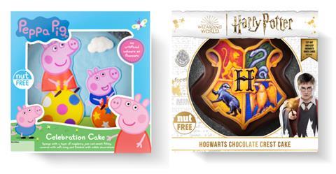 Peppa Pig and Harry Potter character cakes by Finsbury
