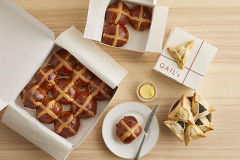 Gail's hot cross buns in boxes for home delivery