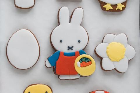 Miffy x Honeywell Biscuit Co. iced biscuits on white background