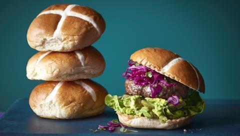 Waitrose hot cross bun burgers