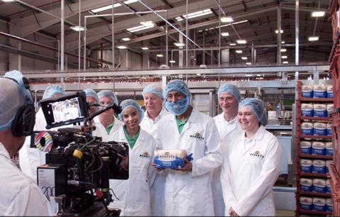 Roberts Bakery staff at its Northwich site are filmed for a TV ad as part of the Back to our Best campaign 1322x843