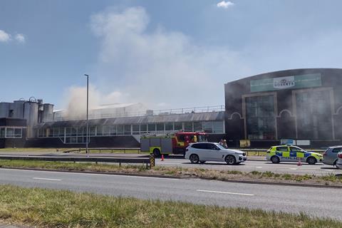 Roberts Bakery fire in Cheshire