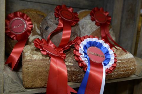 A selection of loaves with rosettes on