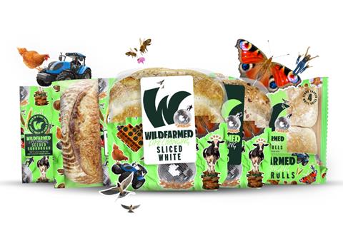 Wildfarned range of loaves in bold packaging