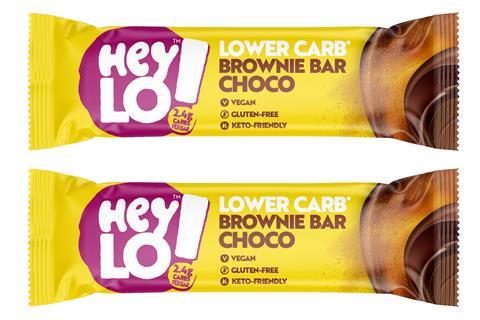 Heylo brownie bar in new packaging