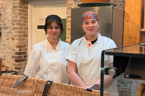 Plumpton College - Bakery apprentice Grace (left) and head baker Sophie at One Kitchen in One Garden Brighton - 2100x1400