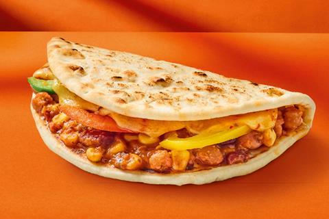 Greggs Mexican Bean and Spicy Cheese Flatbread  2100x1400