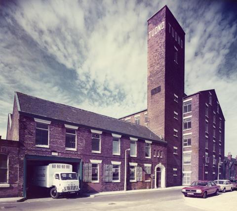 A time-treasured photo of Hill Biscuits' Tudno Mill site in Ashton-under-Lyne, near Manchester