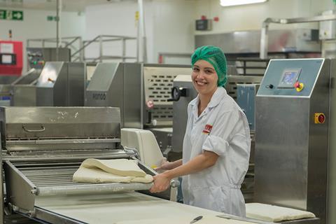 Bells Food Group baker working in production site