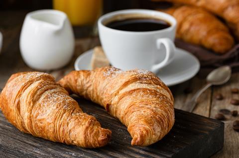 Croissant and coffee 