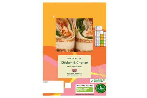 Waitrose chicken and chorizo wrap