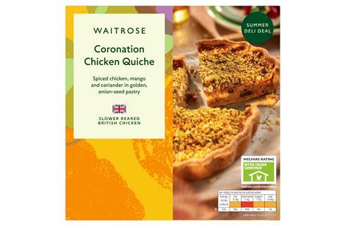 Waitrose coronation chicken quiche